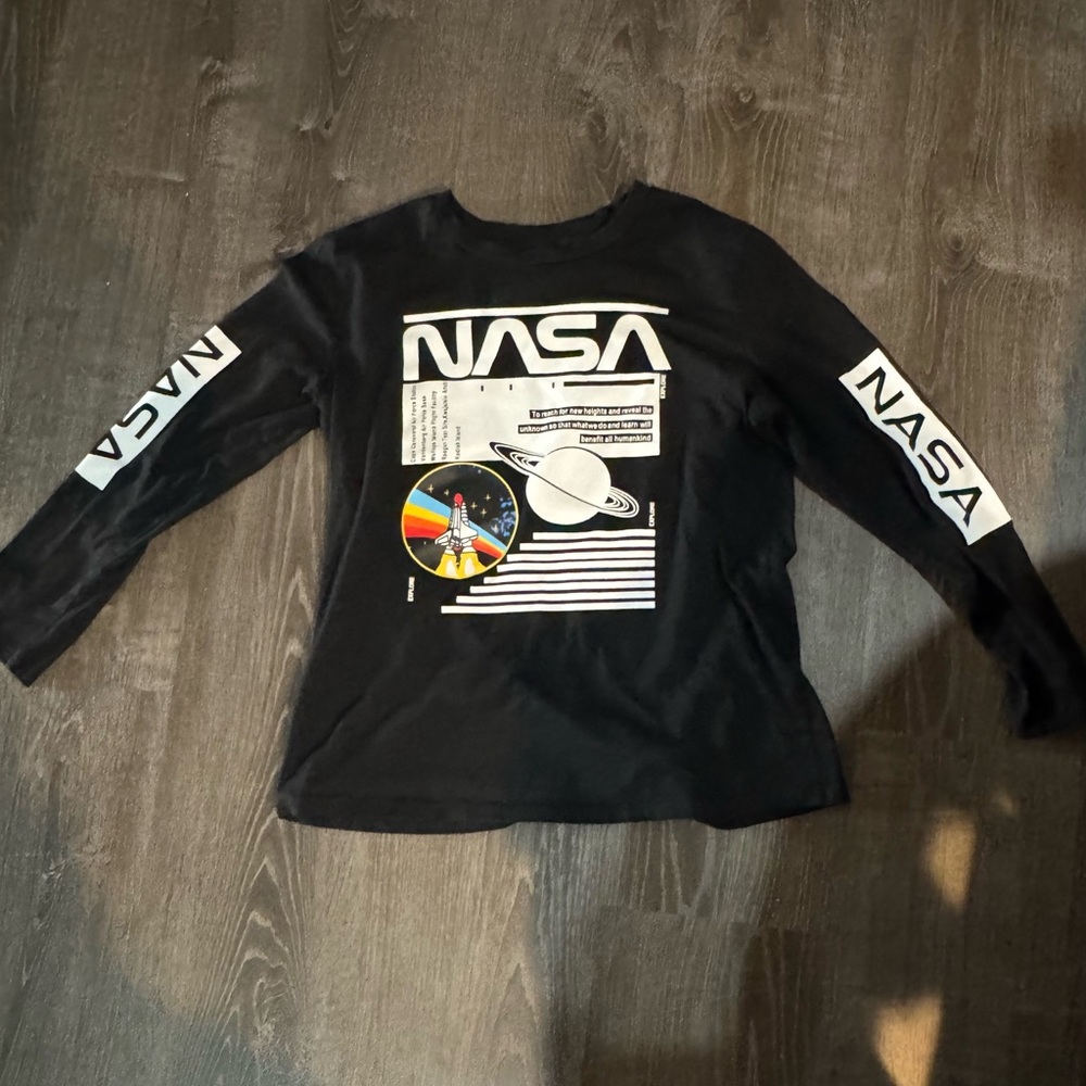 NASA  Black Long Sleeve Shirt